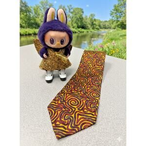 JHANE BARNES Vintage Line Patterned Silk Tie (D-KT 8225) 57 1/2"x4"